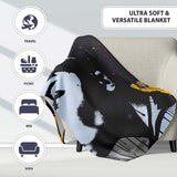 Colour Splash Portrait Urban Graffiti, Bedroom Living Room Accent, Thoughtful Housewarming Gift - Super Soft Fleece Blanket Bed Sofa Throw