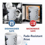 Cat Astronaut Watching Falling Star Street Art 11oz Ceramic Coffee Tea Mug White Large Handle