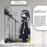 Girl with Paint Splash Backpack Street Art, Gift for Adults and Teens, Comfortable Everyday Use - Super Soft Fleece Blanket Bed Sofa Throw