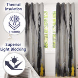 Girl with Paint Splash Backpack Street Art Vibrant Elegant Artwork for Home Decor Readymade Eyelet Ring Top Thermal 100% Blackout Curtains