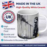 Girl with Paint Splash Backpack Street Art 11oz Ceramic Coffee Tea Mug White Large Handle
