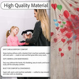 Girl Releasing Colourful Heart Balloons Street Art, All Season Comfort, Stylish Room Decoration - Super Soft Fleece Blanket Bed Sofa Throw