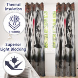 Child Looking at the World with Pink Heart Street Art Elegant Artistic Home Decor Readymade Eyelet Ring Top Thermal 100% Blackout Curtains