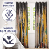 Children Reaching for Colourful Paint Drips Graffiti Creative Wall Art Home Decor Readymade Eyelet Ring Top Thermal 100% Blackout Curtains