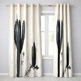 Minimalist Desert Cactus Urban Street Art Distinctive Bold Artwork for Home Decor Readymade Eyelet Ring Top Thermal 100% Blackout Curtains