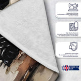 Robots Holding Playing Cards Contemporary Graffiti, All Season Comfort, Stylish Room Decoration - Super Soft Fleece Blanket Bed Sofa Throw