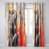Colour Splash Rat Portrait Street Art Stylish Contemporary Artwork for Home Decor Readymade Eyelet Ring Top Thermal 100% Blackout Curtains