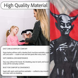 Devil Offering Red Heart Street Art, Cozy Home Decor, Lightweight Warm Gift, All Season Comfort - Super Soft Fleece Blanket Bed Sofa Throw
