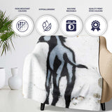 Smoking Donkey Humorous Graffiti, Cozy Home Decor, All Season Comfort, Comfortable Everyday Use - Super Soft Fleece Blanket Bed Sofa Throw