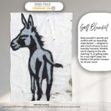 Smoking Donkey Humorous Graffiti, Cozy Home Decor, All Season Comfort, Comfortable Everyday Use - Super Soft Fleece Blanket Bed Sofa Throw