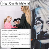 Albert Einstein Colour Splash Portrait Graffiti, Bedroom Living Room Accent, All Season Comfort - Super Soft Fleece Blanket Bed Sofa Throw