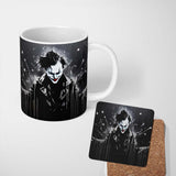 Dark Smiling Clown Monochrome Graffiti 11oz Ceramic Coffee Tea Mug White Large Handle