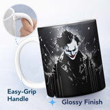 Dark Smiling Clown Monochrome Graffiti 11oz Ceramic Coffee Tea Mug White Large Handle