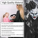 Dark Smiling Clown Monochrome Graffiti, Decorative Wall Art Style, Thoughtful Housewarming Gift - Super Soft Fleece Blanket Bed Sofa Throw