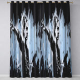 Female Activist Black and Blue Graffiti Unique Distinctive Artwork for Home Decor Readymade Eyelet Ring Top Thermal 100% Blackout Curtains