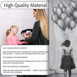 Girl Holding Silver Balloons in Ruined City, Bedroom Living Room Accent, Unique Artistic Design - Super Soft Fleece Blanket Bed Sofa Throw