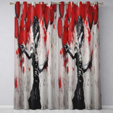 Dancing Girl with Red Balloons Street Art Vibrant Timeless Artwork for Home Decor Readymade Eyelet Ring Top Thermal 100% Blackout Curtains