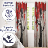 Dancing Girl with Red Balloons Street Art Vibrant Timeless Artwork for Home Decor Readymade Eyelet Ring Top Thermal 100% Blackout Curtains