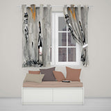Woman in Black and White Dress Urban Graffiti Bold Vibrant Artwork for Home Decor Readymade Eyelet Ring Top Thermal 100% Blackout Curtains