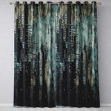 Couple Holding Hands City Silhouette Street Art Elegant Artwork for Bedroom Decor Readymade Eyelet Ring Top Thermal 100% Blackout Curtains