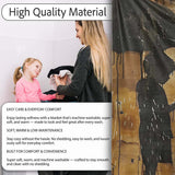 Silhouette Figure Under Black Umbrella Rain Graffiti, Lightweight Comfortable Decorative Accent - Super Soft Fleece Blanket Bed Sofa Throw