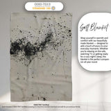 Child Silhouette Blowing Black Paint Dust Street Art, Lightweight Comfortable Decorative Accent - Super Soft Fleece Blanket Bed Sofa Throw