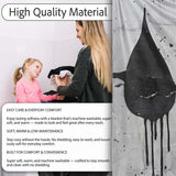 Black Hooded Face on Cracked White Wall Graffiti, All Season Comfort, Gift for Adults and Teens - Super Soft Fleece Blanket Bed Sofa Throw
