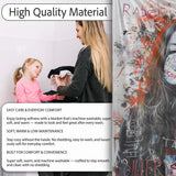 Woman Portrait with Graffiti Writing Urban Pop Art, All Season Comfort, Stylish Room Decoration - Super Soft Fleece Blanket Bed Sofa Throw