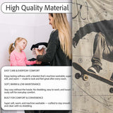 Hooded Skateboarder with Abstract Sketches Urban, All Season Comfort, Decorative Wall Art Style - Super Soft Fleece Blanket Bed Sofa Throw