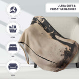 Police Officer Aiming at Black Flower Stencil, All Season Comfort, Thoughtful Housewarming Gift - Super Soft Fleece Blanket Bed Sofa Throw
