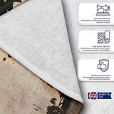 Police Officer Aiming at Black Flower Stencil, All Season Comfort, Thoughtful Housewarming Gift - Super Soft Fleece Blanket Bed Sofa Throw