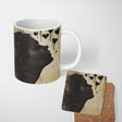 Red Heart Abstract  With Woman Distressed Graffiti 11oz Ceramic Coffee Tea Mug White Large Handle