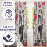 Romantic Couple Kiss Graffiti Street Art Love Vibrant Bold Artwork for Home Decor Readymade Eyelet Ring Top Thermal 100% Blackout Curtains