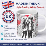Romantic Couple Kiss Graffiti Street Art Love 11oz Ceramic Coffee Tea Mug White Large Handle