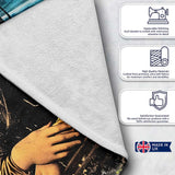 Classic Renaissance Portrait Urban Graffiti Fusion, All Season Comfort, Stylish Room Decoration - Super Soft Fleece Blanket Bed Sofa Throw