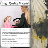 Yellow Black Masked Woman Gothic Urban Illustration, All Season Comfort, Modern Interior Accent - Super Soft Fleece Blanket Bed Sofa Throw