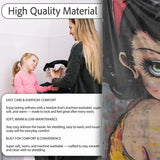 Big Eyed Cartoon Girl Red Bow Colourful Grunge Art, All Season Comfort, Stylish Room Decoration - Super Soft Fleece Blanket Bed Sofa Throw