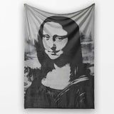 Monochrome Classical Woman Portrait Graphic Street Art, Decorative Comfortable Everyday Comfort - Super Soft Fleece Blanket Bed Sofa Throw