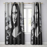 Monochrome Classical Woman Portrait Graphic Street Art Modern Wall Art Home Decor Readymade Eyelet Ring Top Thermal 100% Blackout Curtains