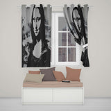Monochrome Classical Woman Portrait Graphic Street Art Modern Wall Art Home Decor Readymade Eyelet Ring Top Thermal 100% Blackout Curtains