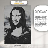 Monochrome Classical Woman Portrait Graphic Street Art, Decorative Comfortable Everyday Comfort - Super Soft Fleece Blanket Bed Sofa Throw
