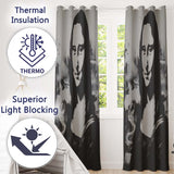 Monochrome Classical Woman Portrait Graphic Street Art Modern Wall Art Home Decor Readymade Eyelet Ring Top Thermal 100% Blackout Curtains