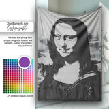 Monochrome Classical Woman Portrait Graphic Street Art, Decorative Comfortable Everyday Comfort - Super Soft Fleece Blanket Bed Sofa Throw