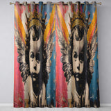 Crowned Angel Child Colourful Urban Collage Portrait Creative Artistic Home Decor Readymade Eyelet Ring Top Thermal 100% Blackout Curtains