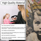 Crowned Angel Child Colourful Urban Collage Portrait, Lightweight Comfortable Decorative Accent - Super Soft Fleece Blanket Bed Sofa Throw