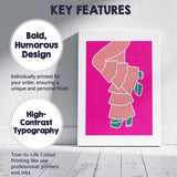 Pink Ruffle Cowgirl Boots Fashion Illustration Canvas Wall Art Print Decor Picture Ready to Hang