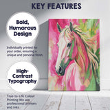 Colourful Expressive Horse Portrait Abstract Painting Canvas Wall Art Print Decor Picture Ready to Hang