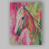 Colourful Expressive Horse Portrait Abstract Painting Canvas Wall Art Print Decor Picture Ready to Hang