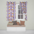 Cute Halloween Cat Pumpkin Animal Pattern  Readymade Eyelet Ring Top Thermal 100% Blackout Curtains
