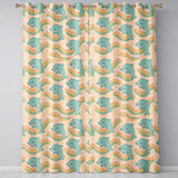 Cute Rainbow Dolphin  Cartoon Animal Pattern  Readymade Eyelet Ring Top Thermal 100% Blackout Curtains